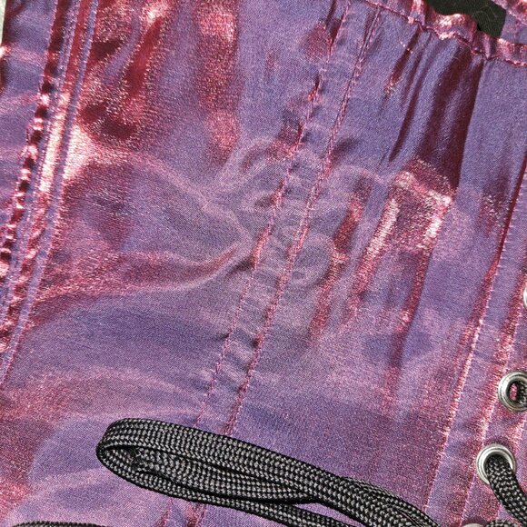 4XL NWT VINTAGE tight lacing steel boned Purple Corset - Picture 5 of 15